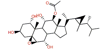 5b,6b-Epoxygorgostane-3b,7a,11a,12b-tetrol 12-acetate